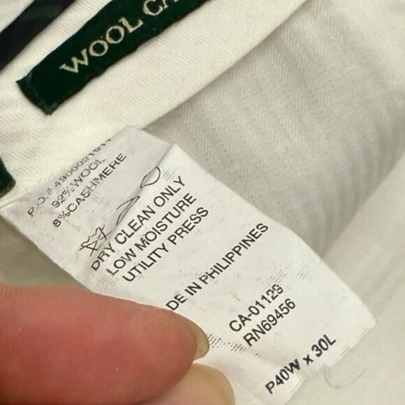 Ralph Lauren Men's tan Wool Cashmere Blend Ultraflex Pleated Dress Pants - Picture 5 of 8